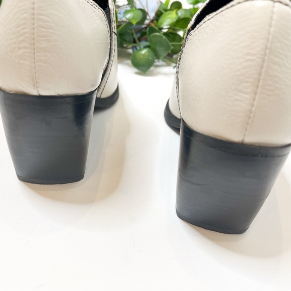 Naturalizer White Black Ankle Boots Size 7.5 - Picture 6 of 11